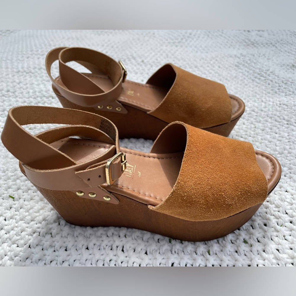 Italian leather wedges. US size 7. European size 37.